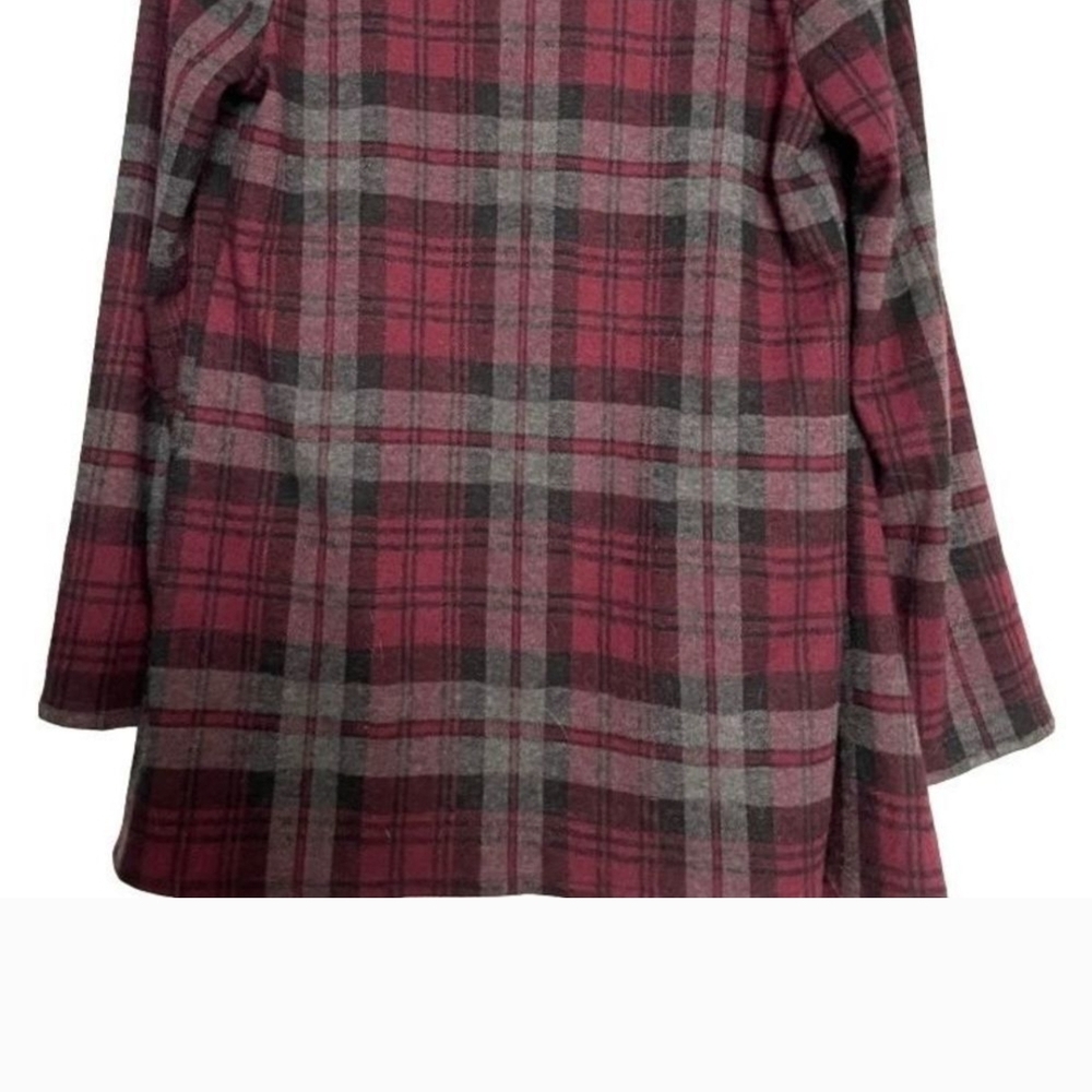 BB Dakota Plaid Open Front Cardigan - Picture 2 of 4